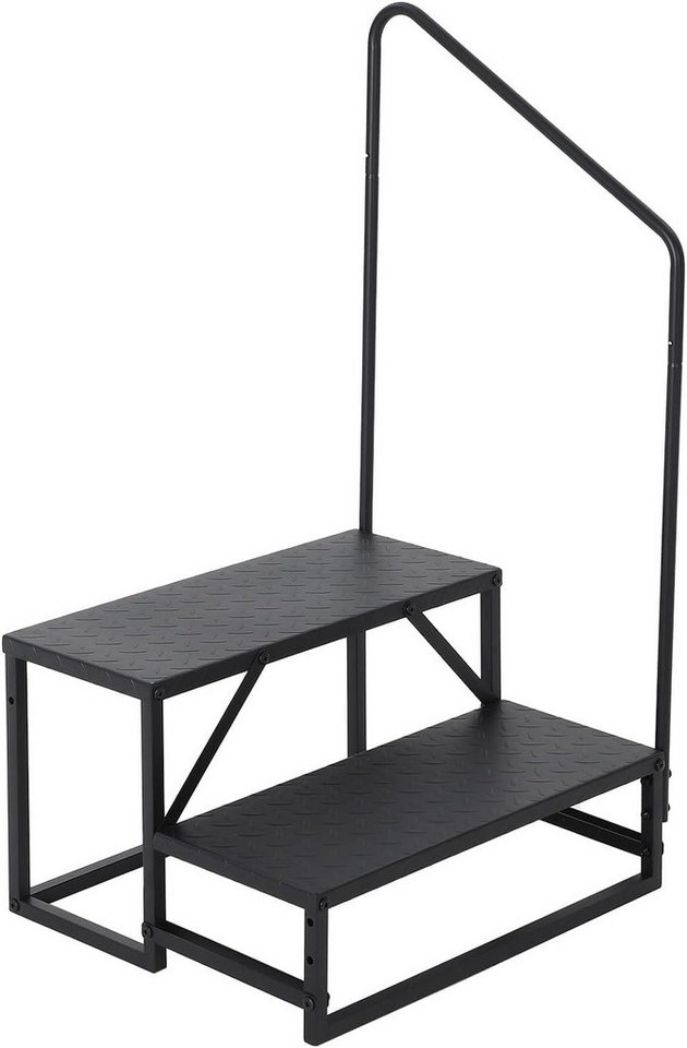 GarveeMore Treppenstufe mit Handlauf für Wohnmobile,Whirlpool und Pool,300 kg Tragkraft, tragbare Außentreppe für Wohnwagen und Wohnmobile Bild 4