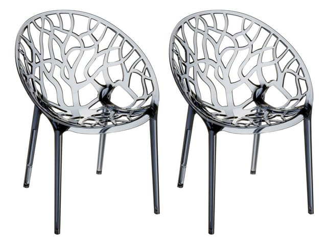 CLP Gartenstuhl Crystal (2er Set, 2 St), Wetterbeständiger Stapelstuhl