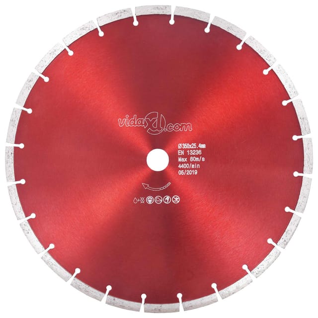 vidaXL Diamanttrennscheibe Diamant-Trennscheibe Stahl 350 mm