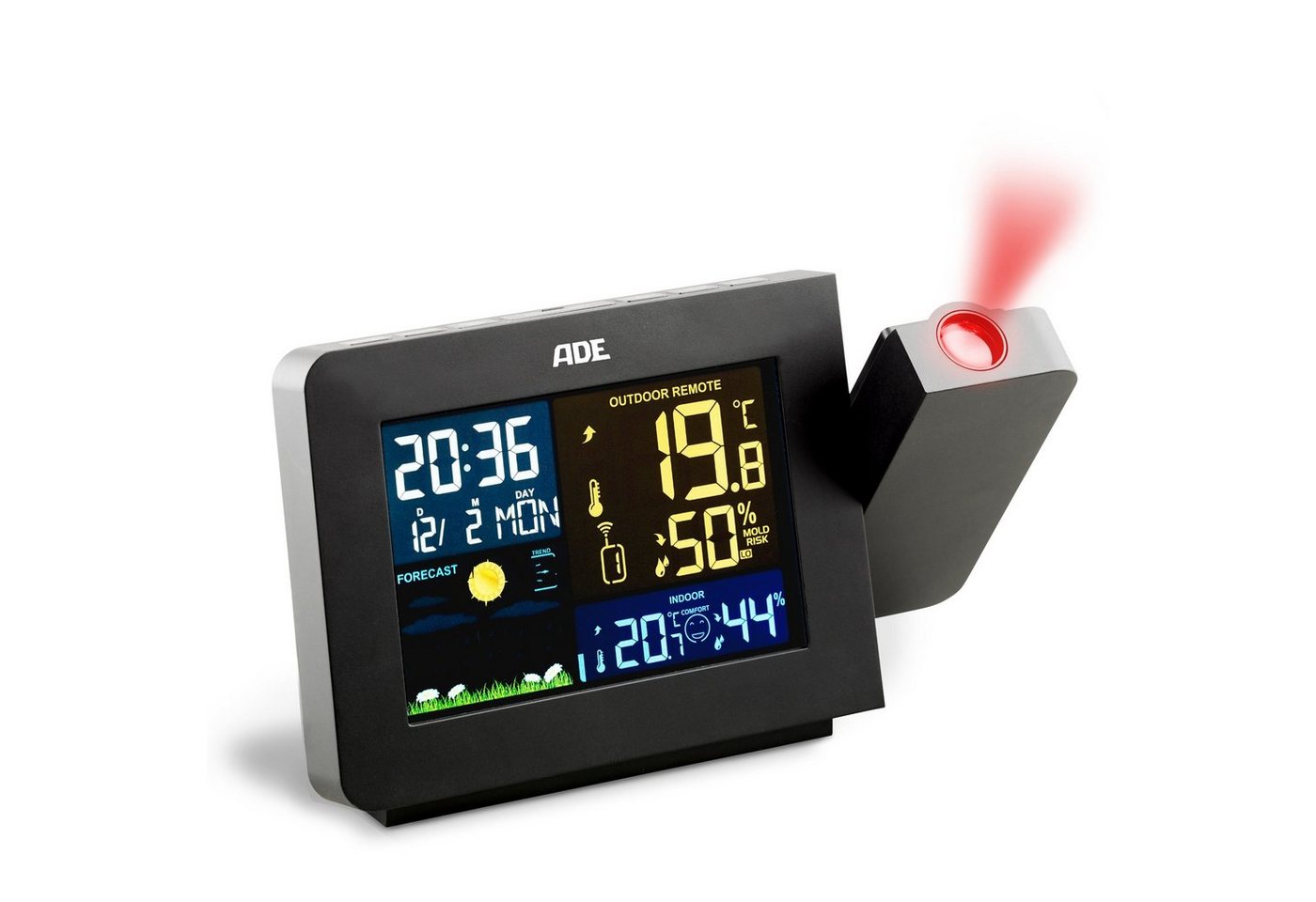 ADE WS1911 Wetterstation (Wetterstation mit Projektion und Funk-Außensensor) Bild 5