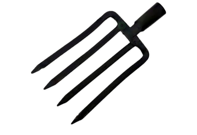 TRIZERATOP Gartenhacke Spatengabel, Mistgabel Rodegabel 4 Zinken 22x50cm ohne Stiel