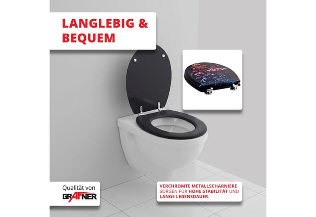 Grafner WC-Sitz Grafner WC Sitz aus MDF Toilettensitz verschiedene Motive