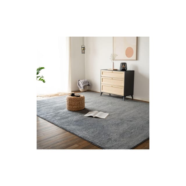 HOME DELUXE Teppich Kurzflor Teppich FOFI - Fußbodenheizung geeignet, rechteckig, Höhe: 15 mm, Teppich für Wohnzimmer