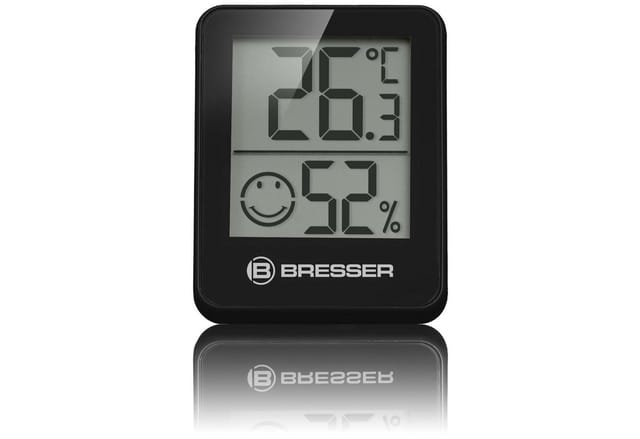 BRESSER Hygrometer ClimaTemp Thermo-Hygro Indikator 3er Set schwarz