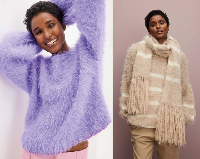 LANA GROSSA BASTA Häkelwolle, 100 m (Garn im Fake Fur Look mit Franseneffekt), 50 g