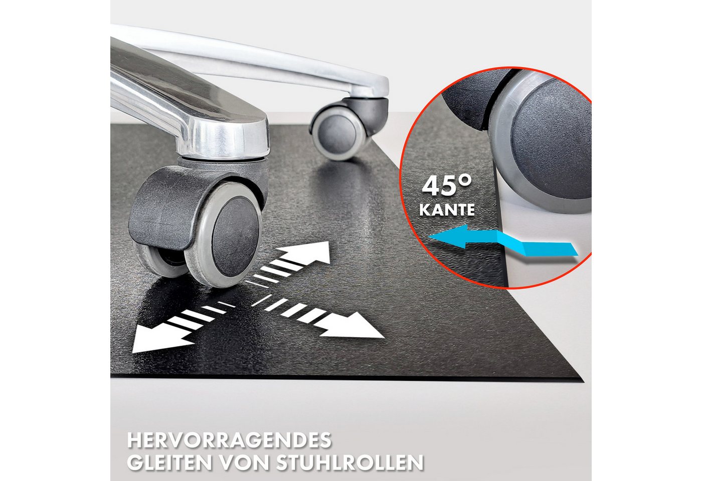 Kubus Bodenschutzmatte Delara mit abgeschrägter Kante, Optimaler Schutz, Erhältlich in vielen Farben und Größen Bild 4