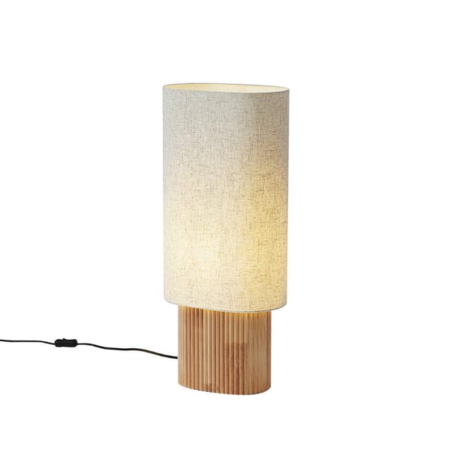Qazqa Stehlampe Lamel, ohne Leuchtmittel, E27, Naturel, Japandi, Holz, 1-flammig