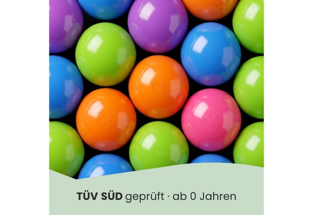 LittleTom Bällebad-Bälle Baby - 200 Bunte Bälle fürs Bällebad - Geprüfte Kinder Spielbälle (200-St), Plastikbälle Baby Spielbälle