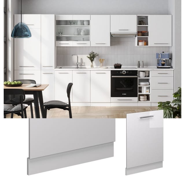 Vicco Frontblende Fame-Line, Weiß Hochglanz/Weiß, 60 cm ohne Arbeitsplatte (1 St)