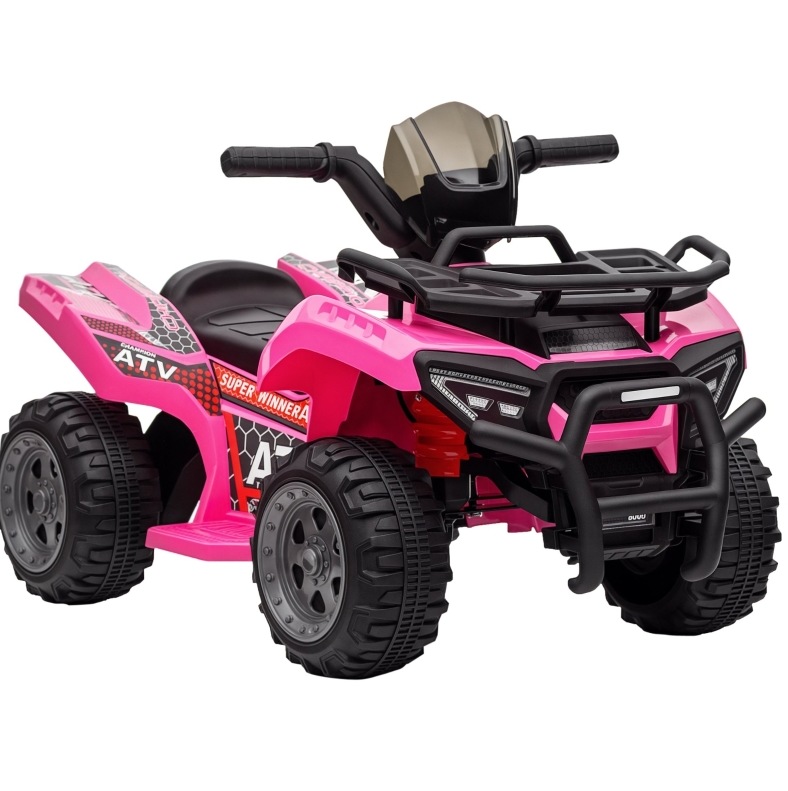 Elektrisches Kinder-quad 6 V Mit Vorwärtsfahrt Und Musik, Rosa