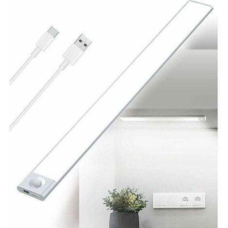 Wiederaufladbarer Led-lichtstreifen Für Die Küchenunterbauleuchte Mit Bewegungsmelder Über Usb – Dimmbare Beleuchtung, Geeignet Für Treppenhäuser Im Innenbereich.