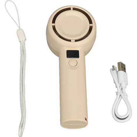 Tragbarer Ventilator Mit Turbofunktion, 1200 Mah Usb-akku, Kompaktes Digitaldisplay, Bis Zu 4 Stunden Akkulaufzeit, 5 Geschwindigkeitsstufen
