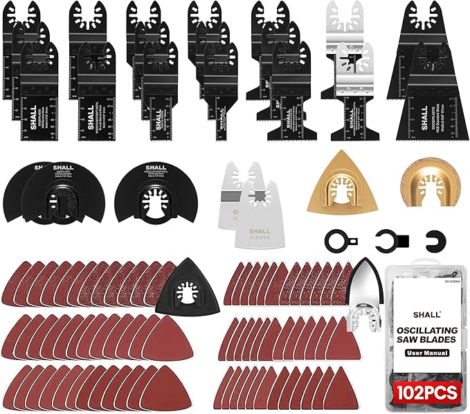 Shall 102-teiliges Multitool-klingenset, Zubehörsets Für Oszillierende Multitools
