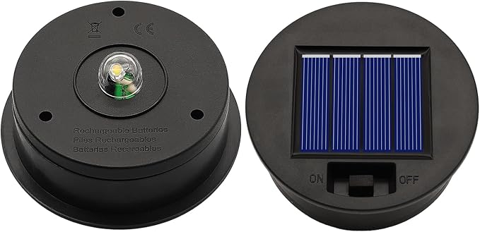 Yjfwal 2er-pack Ersatz-solarleuchten Mit Led-lampen, 8-cm-solarpanel, Ersatzabdeckung, Ersatzlampe Für Hängelaternen, Diy, Für Led-solarleuchten