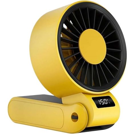 Tragbarer Ventilator, 150 Einstellbare Geschwindigkeitsstufen, Mechanischer Taschenventilator Mit Digitaler Led-anzeige Und Aerodynamischen Flügeln