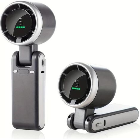 Tragbarer, Faltbarer, Per Usb Aufladbarer Ventilator, Ultraleise Mit 5 Einstellbaren Geschwindigkeitsstufen, Eingebauter 3600-mah-akku (bis Zu 10 Stunden Akkulaufzeit), Ideal Für Büro, Schlafzimmer, S