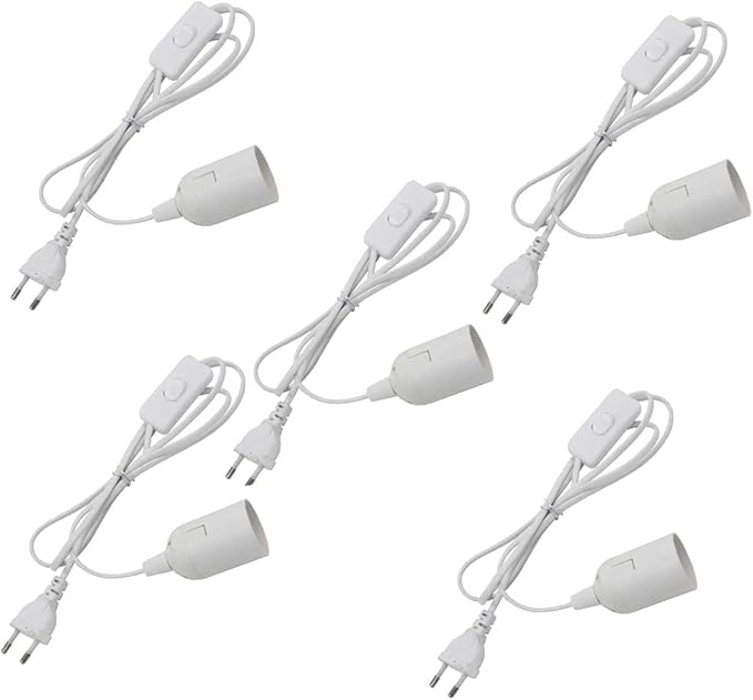 5-teiliges E27-lampenset Mit Schalter, E27-fassung, E27-fassung Mit Kabel, E27-fassung Mit Schalter, Pendelleuchtenfassung, Pendelleuchte, Deckenleuchte