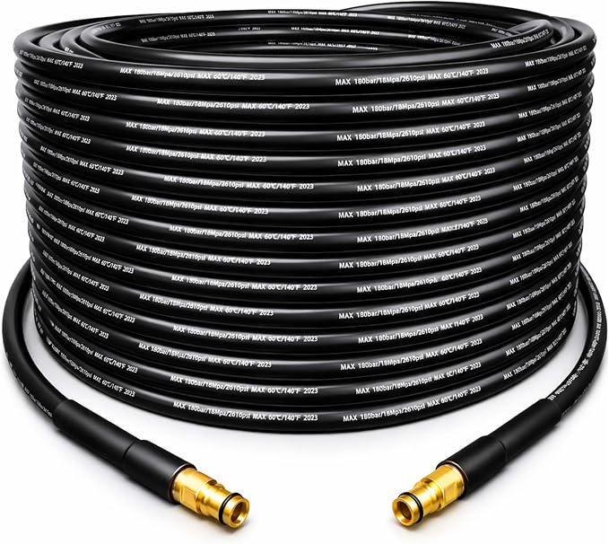 Universeller Hochdruckreinigungsschlauch 15 M – 60 °c – Für Kärcher K2, K3, K4, K5, K6, K7, Hd, Hds – Hochdruck-ersatzschlauch