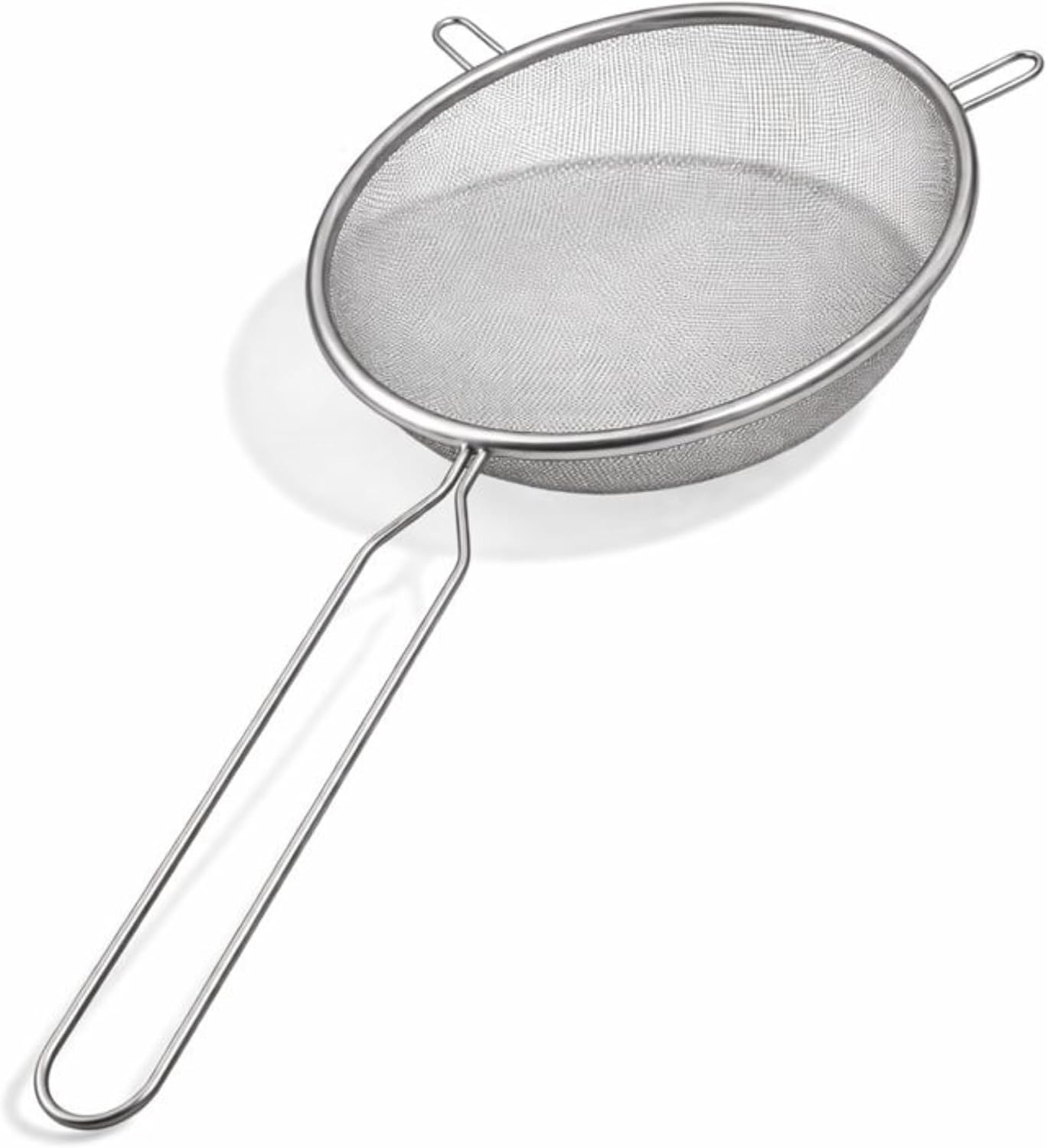 Feinmaschiges Küchensieb – Durchmesser 21 Cm – Nicht Spülmaschinengeeignet – 43 X 20 Cm, Vielseitig, Effizient, Silberfarben