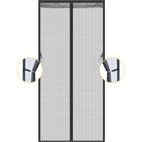 Magnetisches Moskitonetz Für Tür Oder Fenster, 70 X 210 Cm, Fliegen- Und Insektenschutzgitter, Feines Netzgewebe, Automatischer Verschluss Mit Klebestreifen Und Magneten
