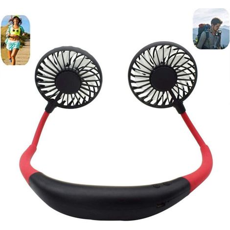 Mini-tragventilator Mit Nackenhalterung Für Kopfhörer, Wiederaufladbarer Usb-ventilator