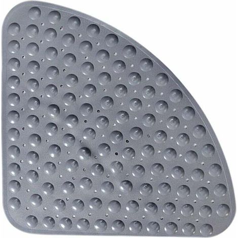 Eckbadematte Aus Gummi, Rutschfest, Antibakteriell, Mit Saugnäpfen Für Badewanne Oder Dusche, 54 X 54 Cm