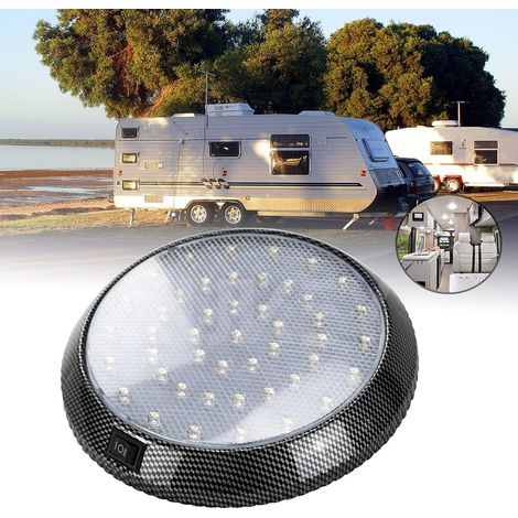 12-v-led-kuppelleuchte – 46 Weiße Leds – Innenbeleuchtung Für Wohnmobile Und Wohnwagen – Einfache Installation