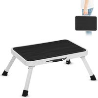 Klappbarer, Rutschfester Tritthocker, Tragkraft 150 Kg – Stahl – Große Trittfläche 37,8 X 26 Cm – Zusammenklappbar Und Leicht (1,8 Kg) – En 14183-zertifiziert