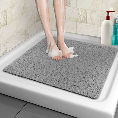 Rutschfeste Badematte, 60 X 60 Cm, Komfort- Und Sicherheitsbadematte Mit Abflusslöchern, Pvc-massagebadematte Für Nassbereiche, Schnelltrocknend