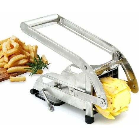 Pommes-frites-schneider, Professioneller Pommes-frites-schneider Mit 2 Klingen Von 12 Mm Und 9 Mm, Anti-rutsch-technologie, Gemüseschneider, Frittierzubehör, Manueller Pommes-frites-schneider (edelsta