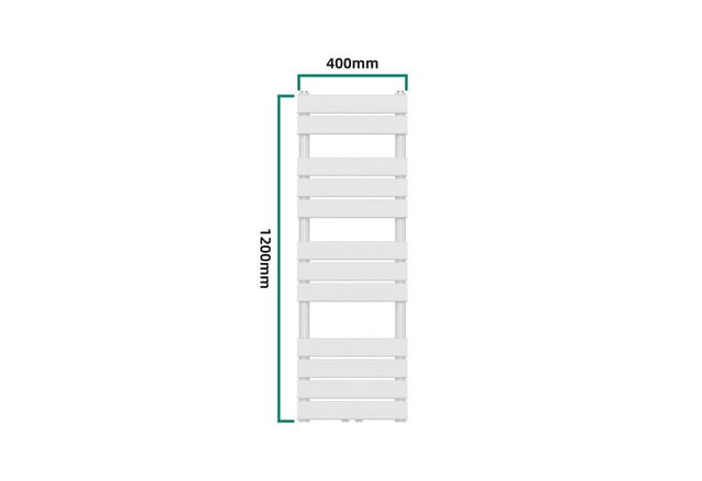 neu.haus Badheizkörper, »Voss« Handtuchheizkörper mit Lamellen 120x40cm Weiß