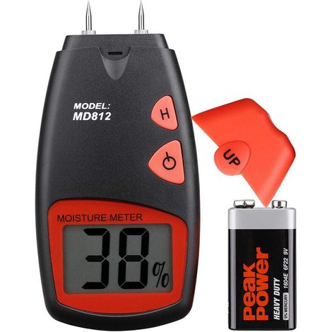 Tragbares Holzfeuchtemessgerät Mit Hd-digital-lcd-bildschirm, Messbereich 5%-40%, Genauigkeit +/- 1%.