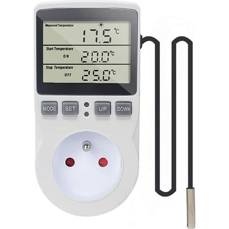 Preis-thermostat, Numerischer Temperaturregler, 220 V, Kühlkühlung Mit Sonde, Lcd-preis, Temperaturregler Für Kühlschrank, Inkubator, Serre Ventilateur-jusch