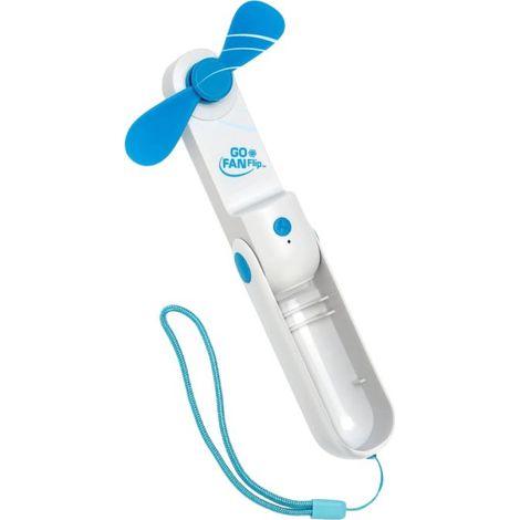 Go Fan Flip Wiederaufladbarer, Faltbarer Und Tragbarer Ventilator Mit Powerbank-funktion – Mini-ventilator Mit Einstellbarer Geschwindigkeit – Inklusive Ladekabel Und Handschlaufe