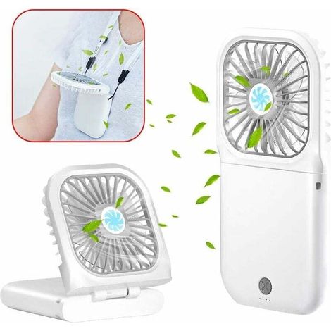 Tragbarer, Wiederaufladbarer Ventilator Mit 3 Geschwindigkeitsstufen, Leiser Mini-usb-ventilator Für Büro Und Außenbereich