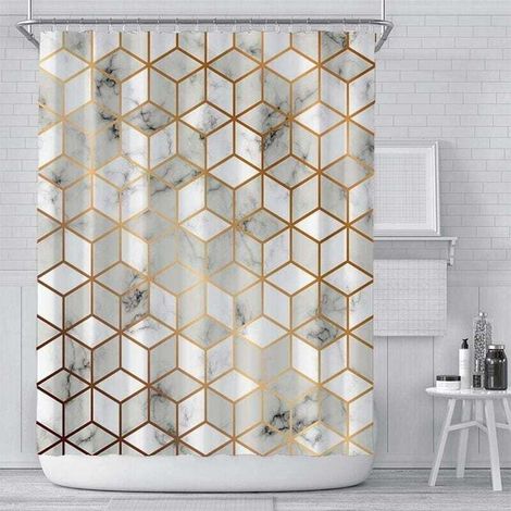 Duschvorhang Aus Schimmelresistentem Polyestergewebe, Original Wasserdicht Und Maschinenwaschbar, Inklusive 12 Haken Für Das Badezimmer, 180 X 180 Cm