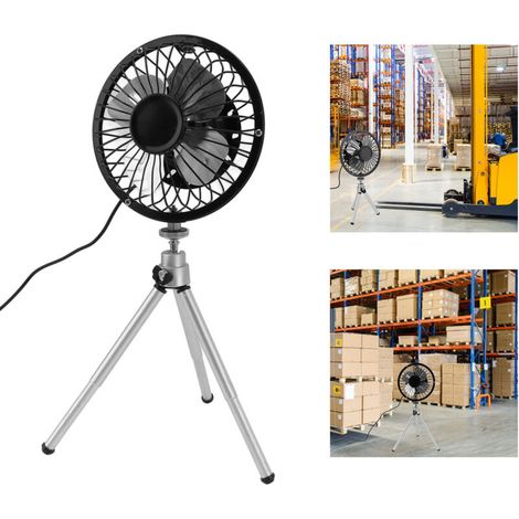 Tragbarer 6-watt-ventilator (15 Cm Durchmesser), Solar- Und Usb-betrieben, Mit Faltbarem Ständer, Für Den Innenbereich, Camping, Angeln Und Outdoor-aktivitäten