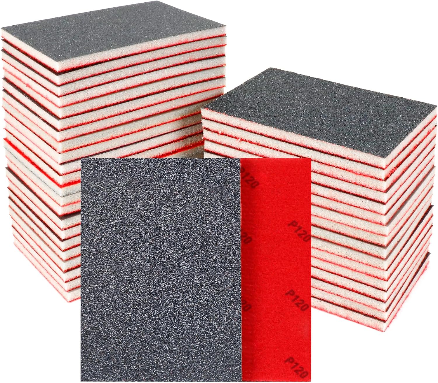 24 Schleifschwämme, Körnung 120, Flexibel, Für Trocken- Und Nassschleifen, Geeignet Für Trockenbau, Metall Und Lack