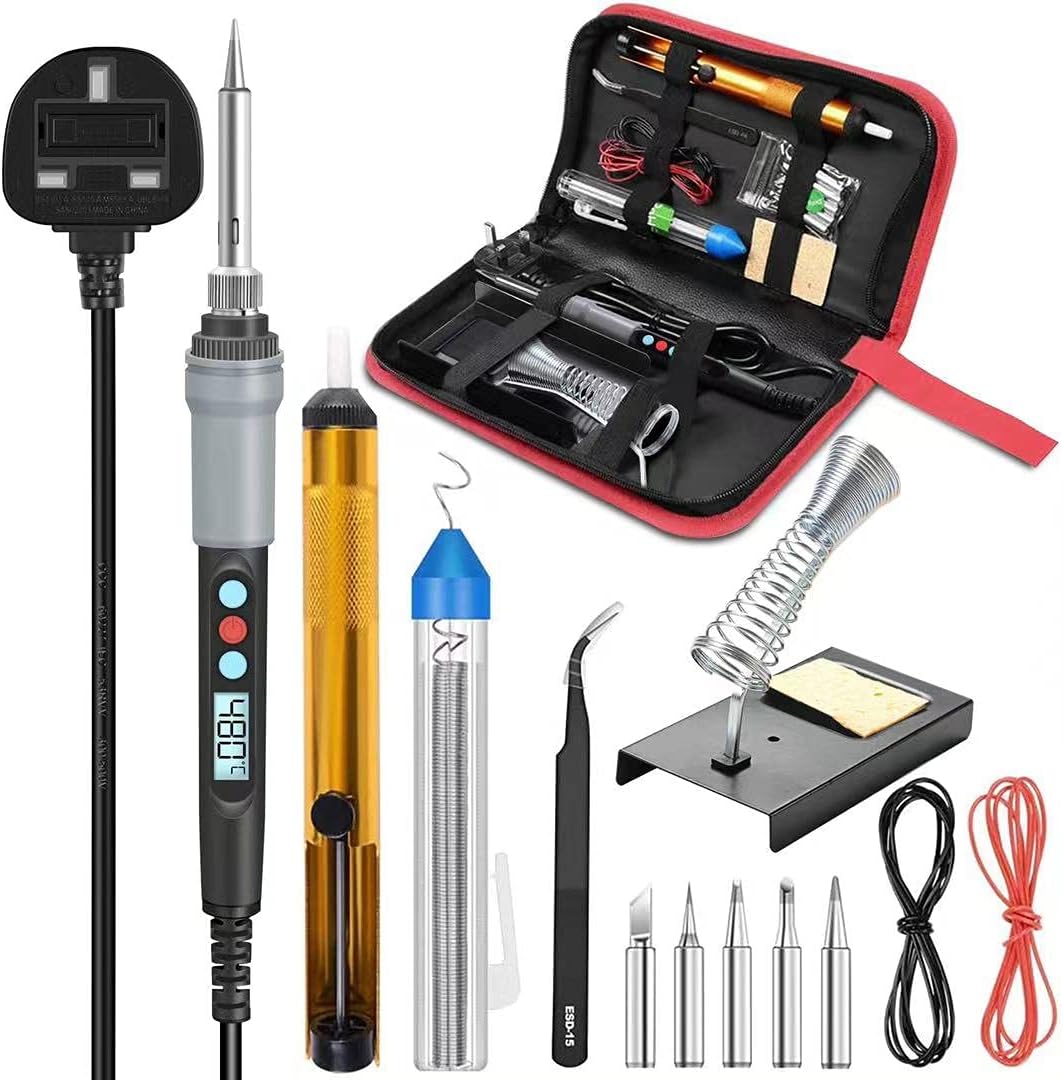 Lötkolben-set – Digitale Temperaturregelung – 90 W – Einstellbar – Enthält 5 Lötkolben