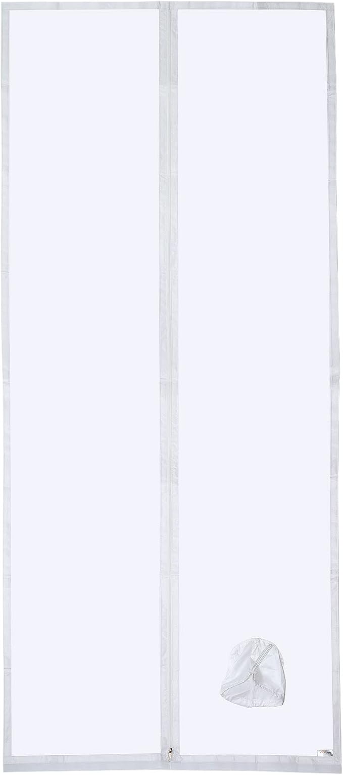 Hoomee Türdichtung Für Mobile Klimageräte Mit Eingenähter Schlauchverlängerung Für Optimale Kühlleistung Und Reduzierten Energieverbrauch, Mit Reißverschluss, 90 X 210 Cm