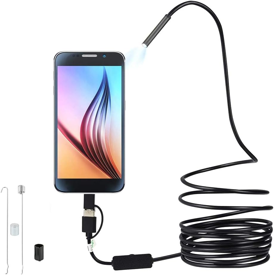 3-in-1-endoskopkamera 7 Mm X 3,5 M – Mit Usb-typ-c-schnittstelle, Android-system, 6 Einstellbaren Leds, Schutzart Ip67 (wasserdicht), Hochauflösender Bildqualität – Geeignet Für Rohre Und Fahrzeuge