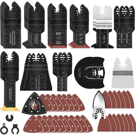 116-teiliges Multifunktionswerkzeug-sägeblattset – Kompatibel Mit Einhell, Makita Und Dremel – Für Hartholz Und Teak – Sauberer Und Präziser Schnitt