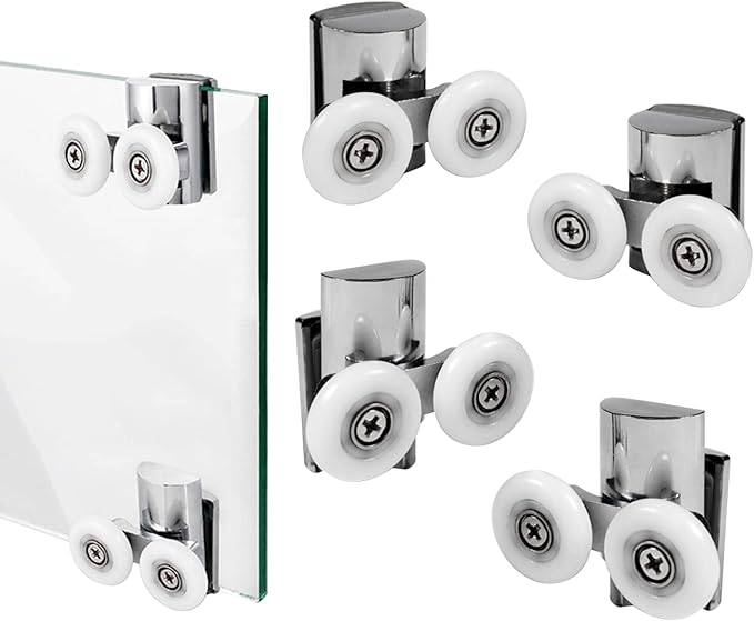 Set Mit 4 Duschkabinen-türschienen Aus Zinklegierung, 23 Mm