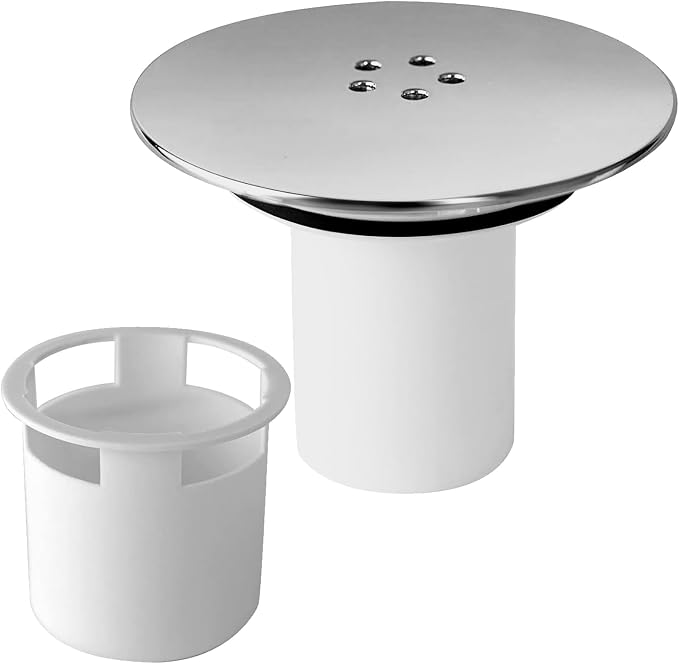 Anboo Duschablaufabdeckung, Austauschbare Duschablaufabdeckung In Chrom, Ersatz-duschablaufabdeckung Für Badezimmer, Duschablauf-ersatz (weiß, Silber)