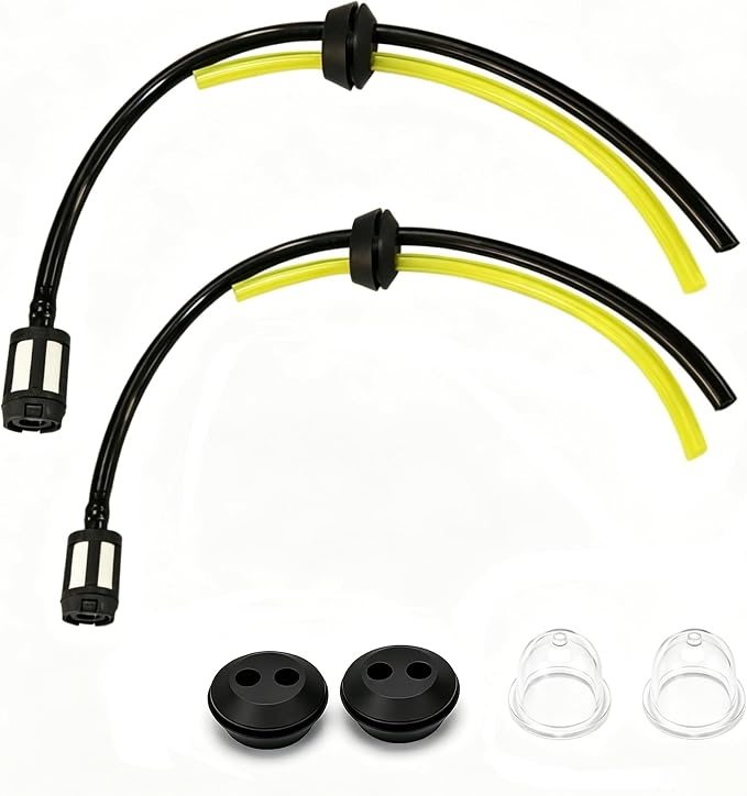 Kraftstoffschlauch-set Für Freischneider Mit 2 Schläuchen, Filtern, Primerpumpen Und Stopfen – Insgesamt 2 Sets, Für Rasentrimmer Und Freischneider
