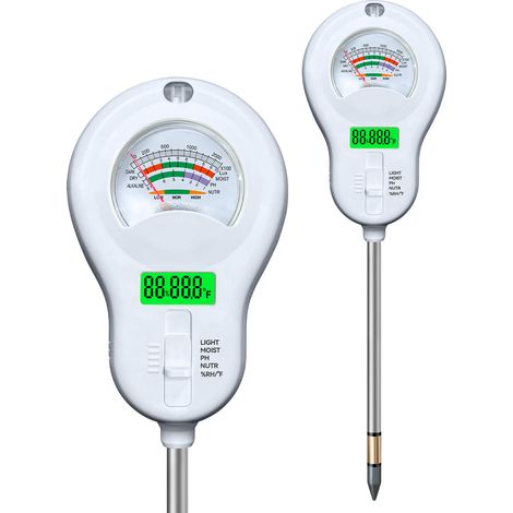6-in-1 Digitaler Bodentester Mit 3 Austauschbaren Sonden – Präzise Messung Von Licht, Feuchtigkeit, Ph-wert, Fruchtbarkeit Und Temperatur Für Garten Und Landwirtschaft