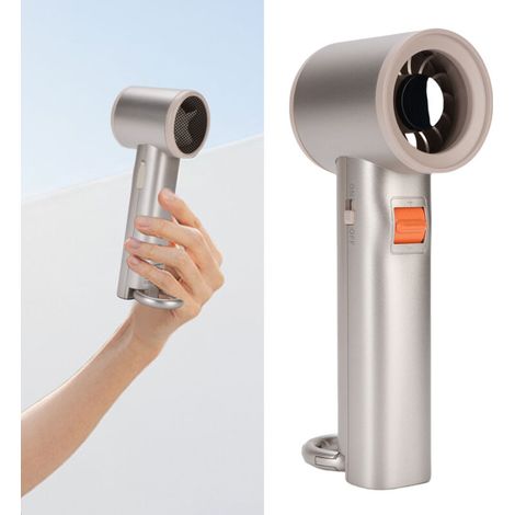 Tragbarer Ventilator Mit 13000 U/min, 100 Geschwindigkeitsstufen, Digitalanzeige, Integriertem Haken Und Usb-c-ladeanschluss