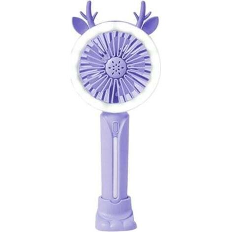 Lila, Wiederaufladbarer Usb-ventilator – Ideal Für Studenten Und Büros – Kompakt, Leise Und Leicht – 1 Stück