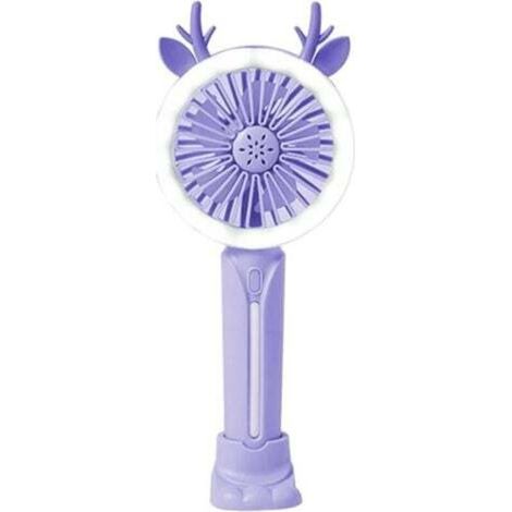 Praktischer, Per Usb Aufladbarer Tragbarer Ventilator Für Schüler Und Büros – Kleiner, Lila Tragbarer Ventilator