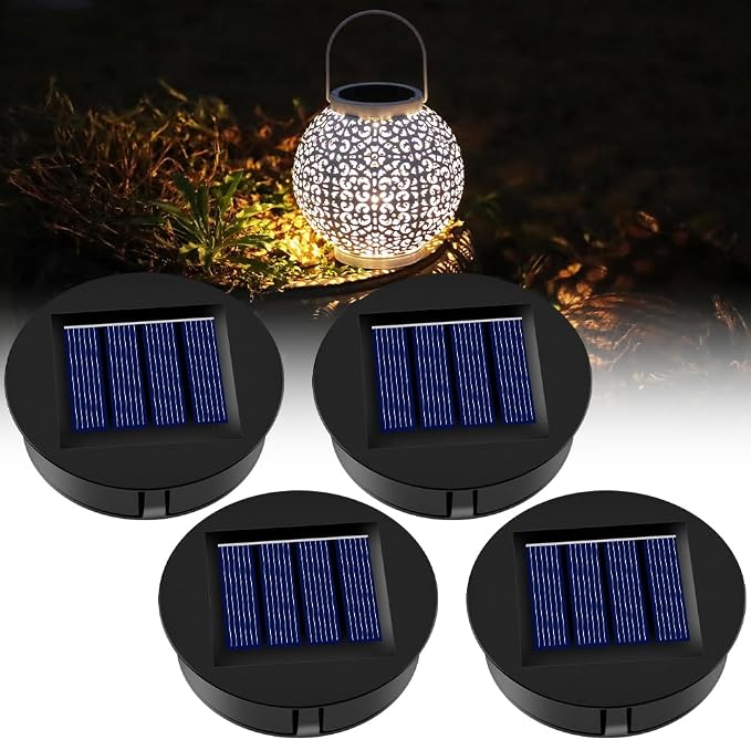 Ersatz-solarleuchten (8 Cm), 4 Led-solar-ersatzleuchten Für Solarlaternen, Ip68 Wasserdichte Ersatz-solarleuchten Für Solar-gartenlaternen
